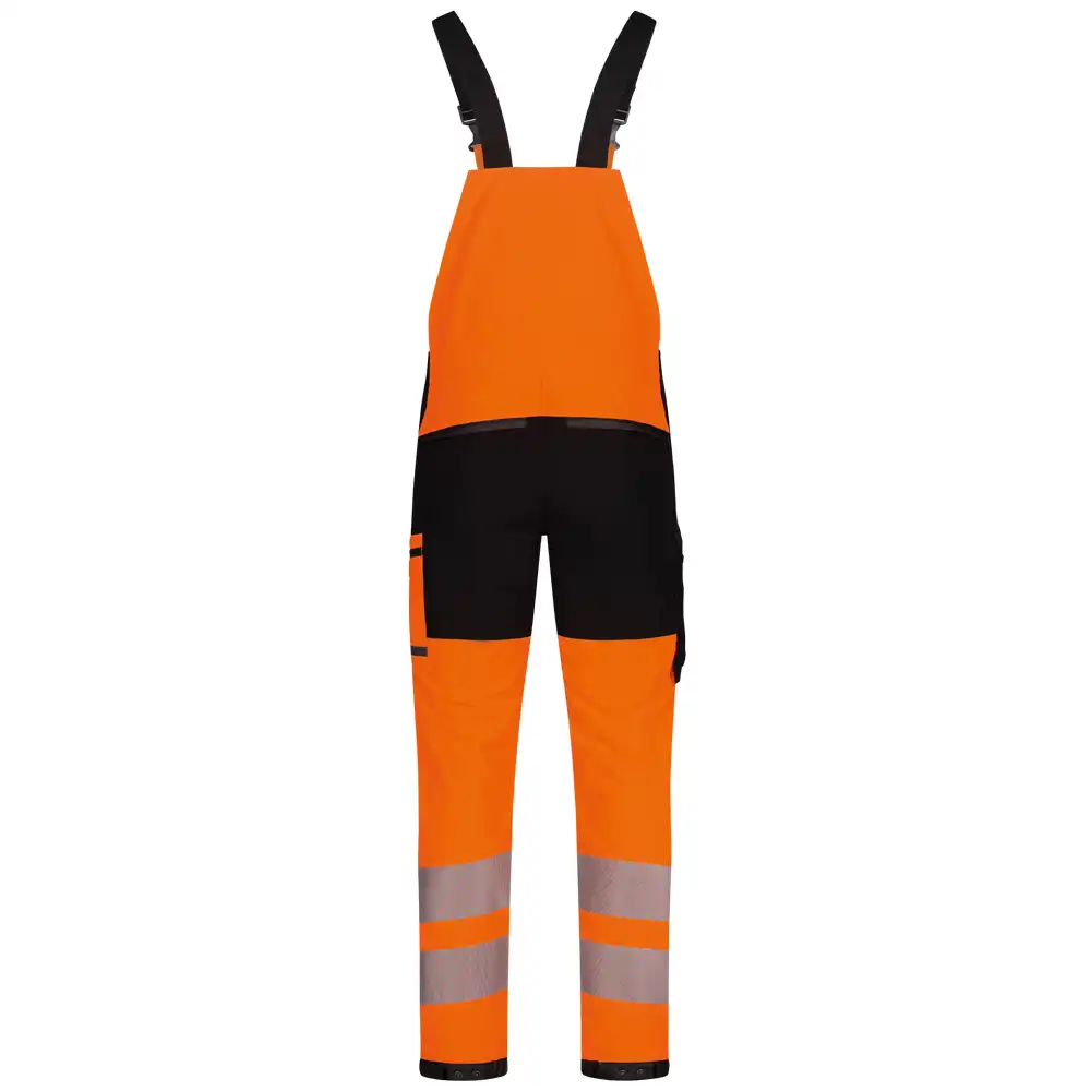 Warnschutz Stretch Latzhose  in orange/schwarz, 28 - Thumbnail 2
