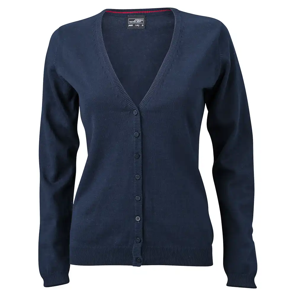 Damen V-Neck Cardigan "JN660" in navy, L - Bild 1