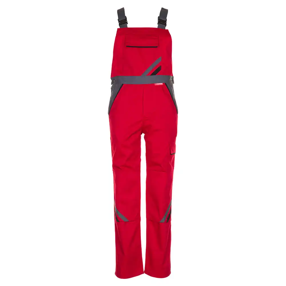 Latzhose "HIGHLINE" 285g/m² Canvas-Besatz in rot/schiefer/schwarz, 42 - Bild 1