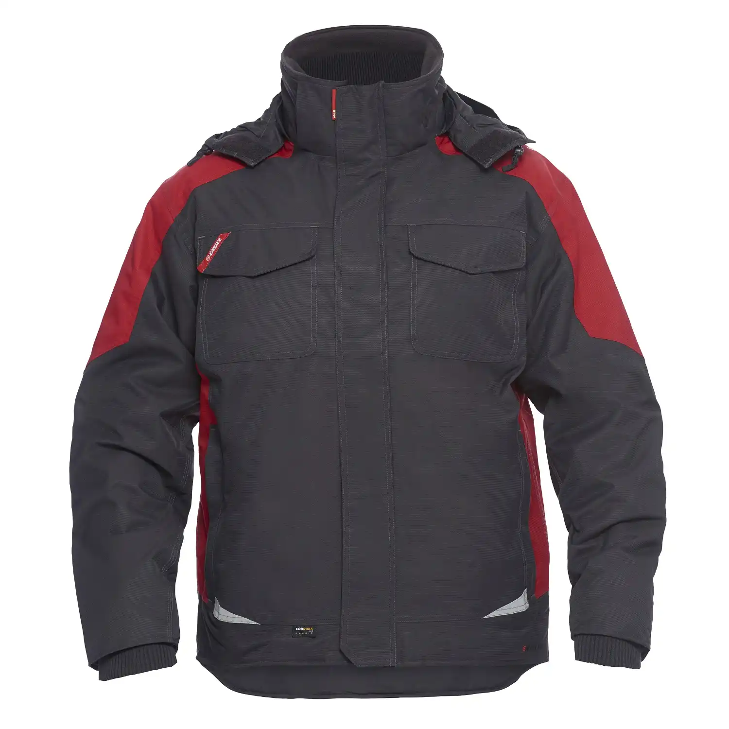 Winterjacke "1410-354" Galaxy in grau/rot, L - Thumbnail 1