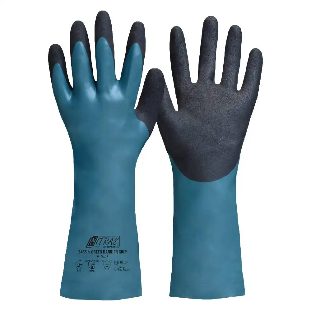 Chemie-Schutzhandschuhe "GREEN BARRIER GRIP" in 9 (L) - Bild 1