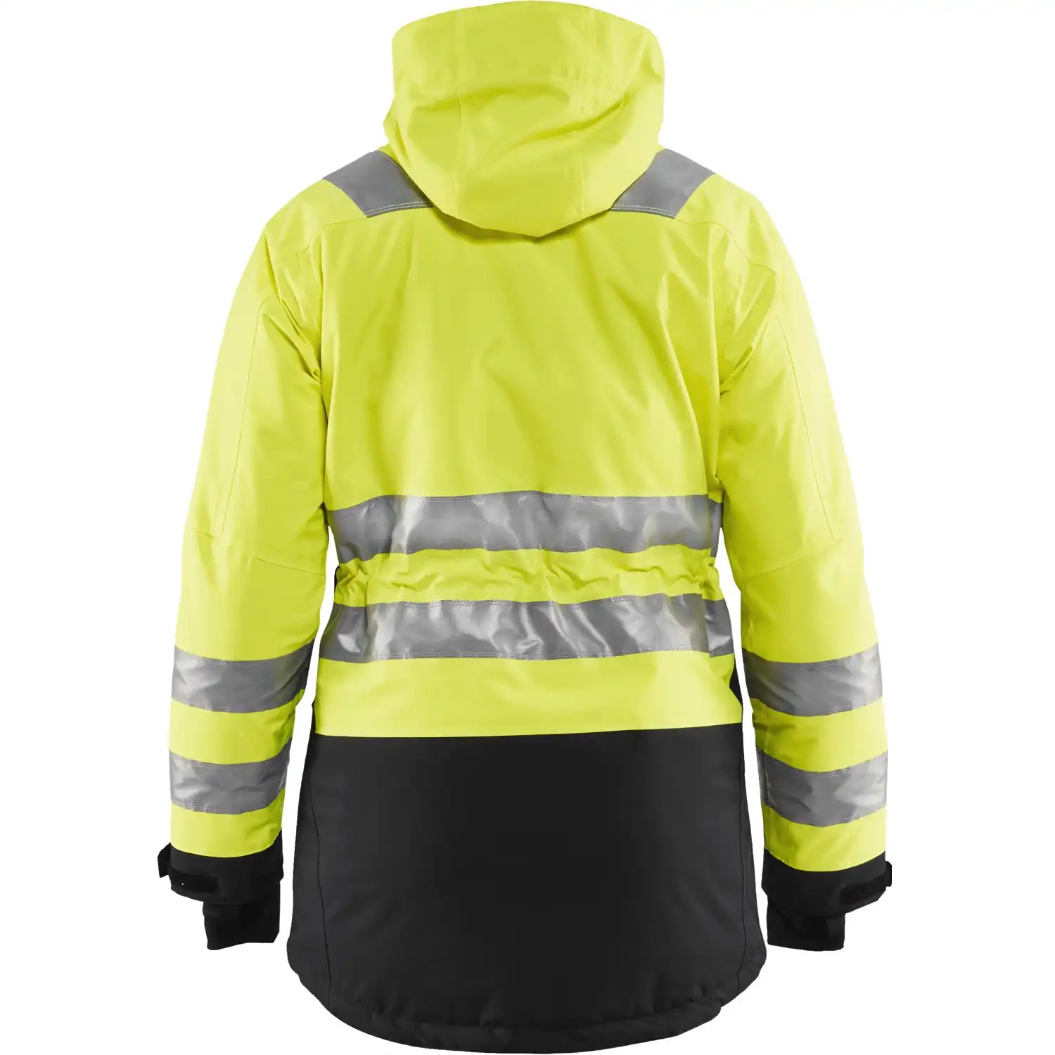 Damen Warnschutz Winterparka "4472" in gelb/schwarz, 3XL - Thumbnail 2