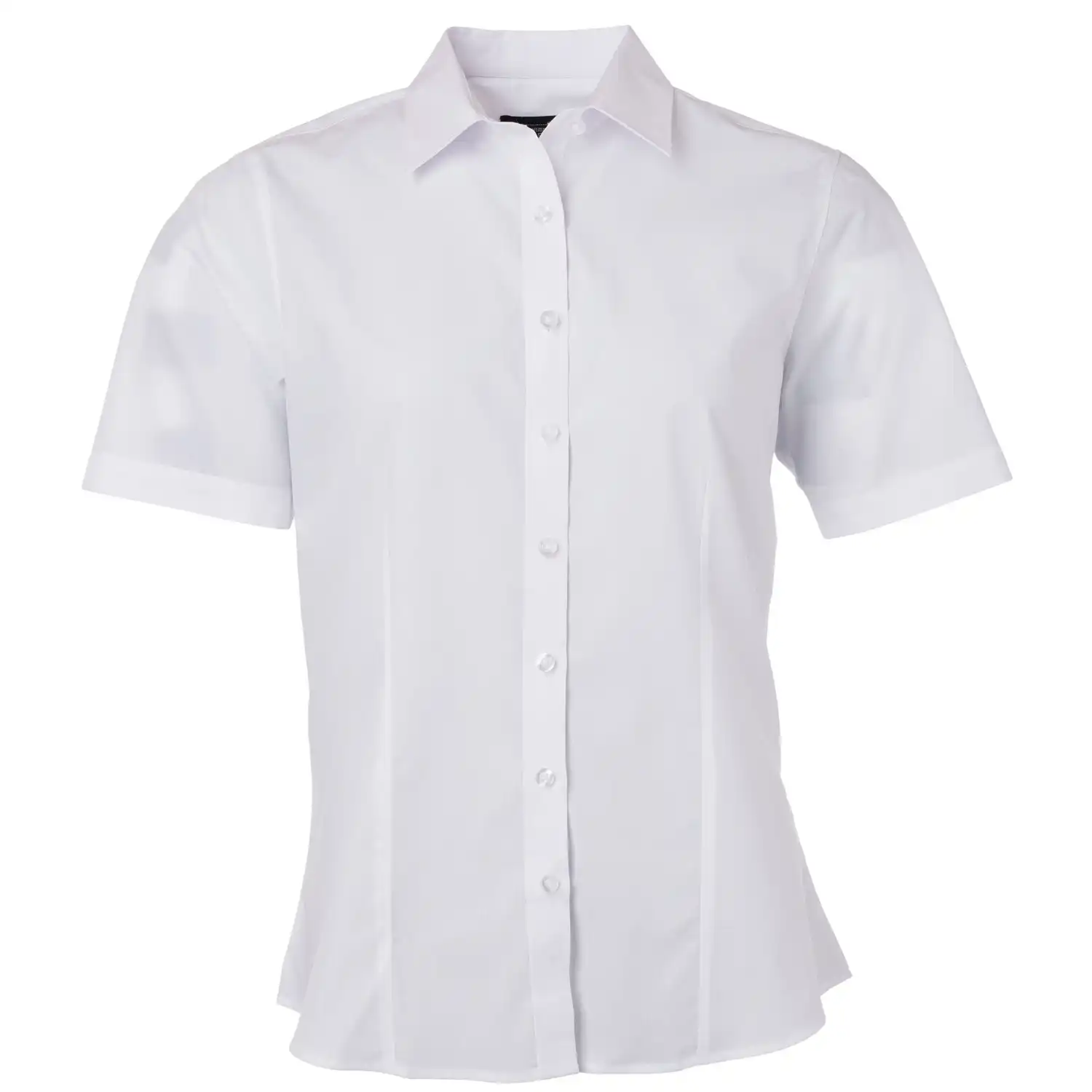 Damen Kurzarm Bluse "JN679" in white, S - Thumbnail 1
