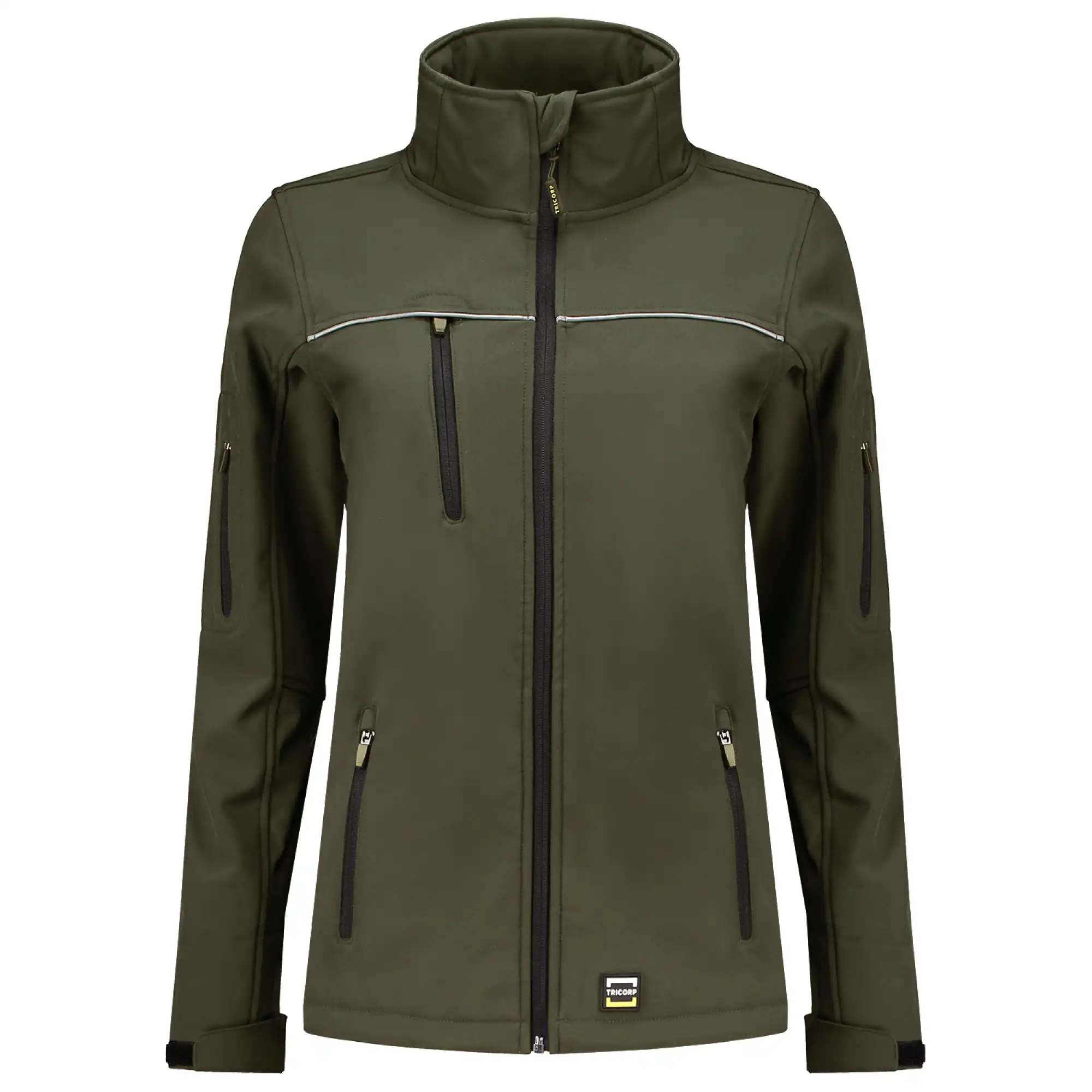 Damen Softshelljacke "402009" Exzellent in army, XS - Thumbnail 1