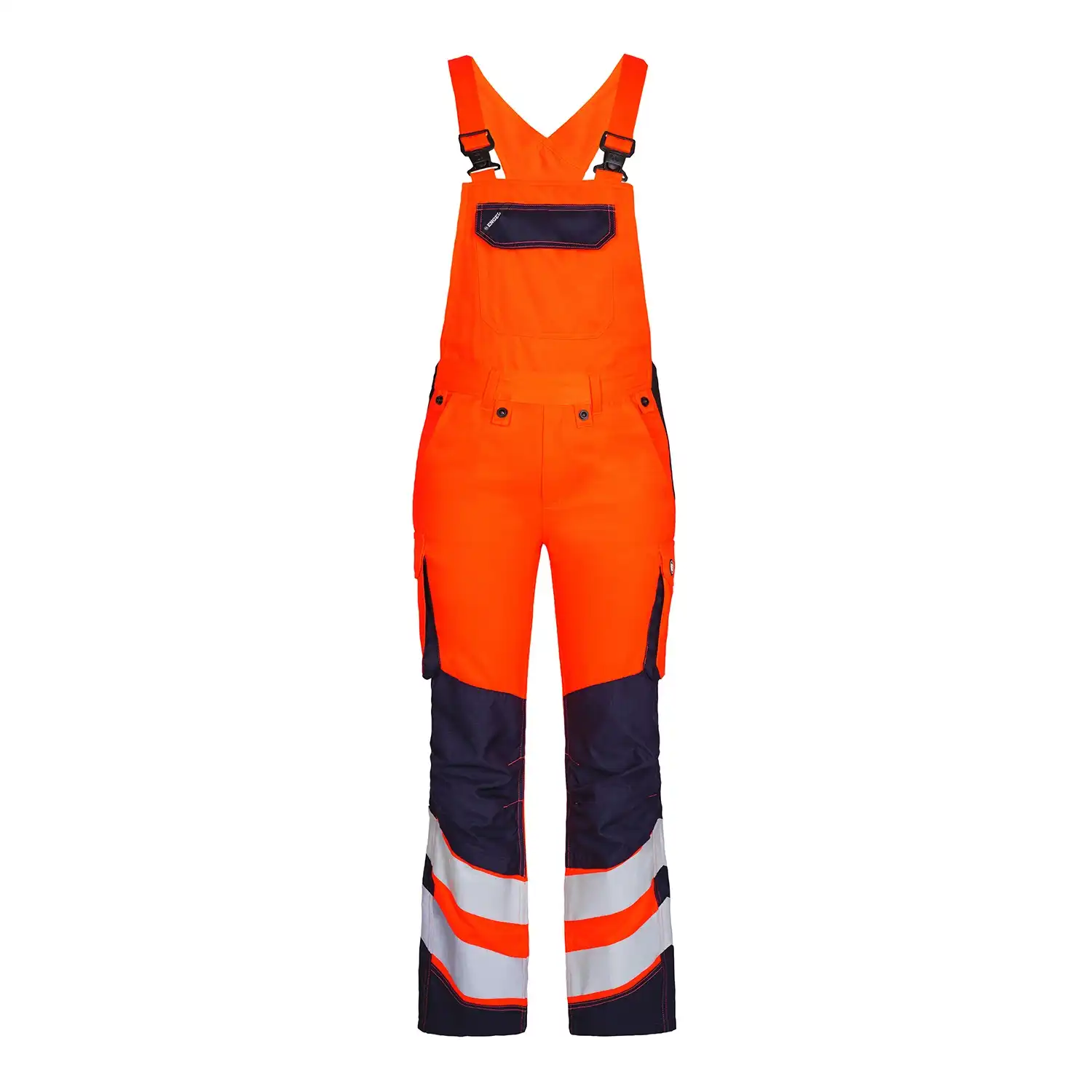 Damen Warnschutz Latzhose "3543-319" Safety Kl. 2 in orange/marine, 48 - Thumbnail 1