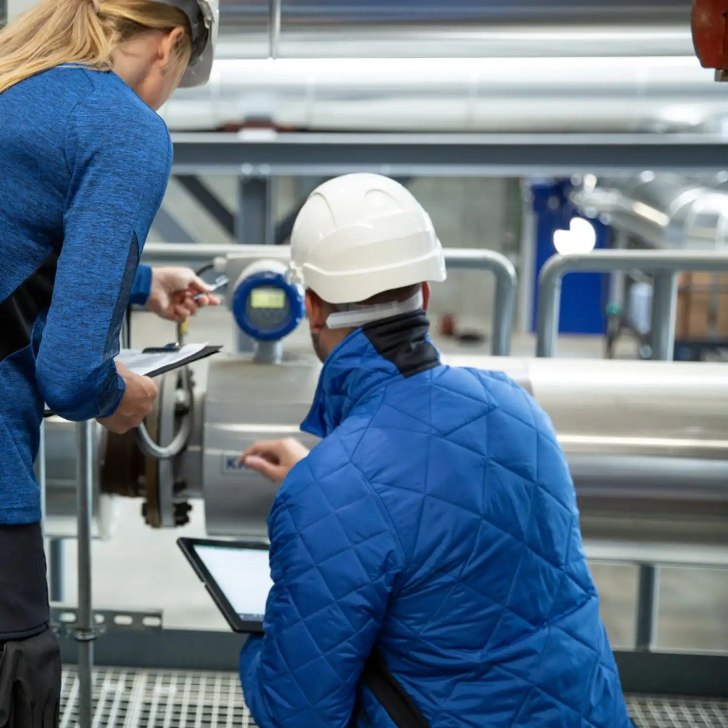 Steppjacke mit CLIMASCOT® "ACCELERATE" in azurblau/schwarzblau, XXL - Thumbnail 5