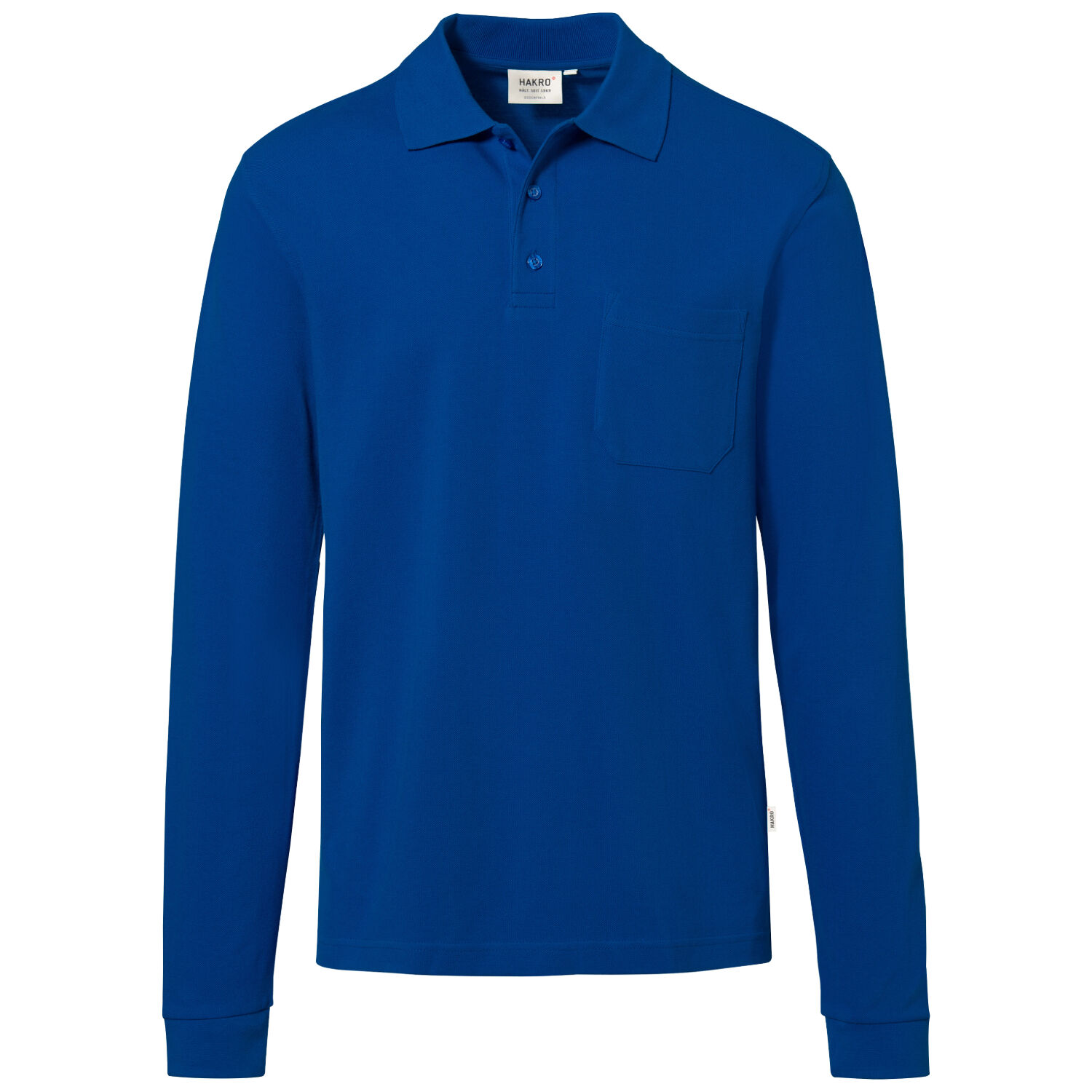Langarm Poloshirt MIKRALINAR® ECO "817" in royalblau, XL - Thumbnail 1