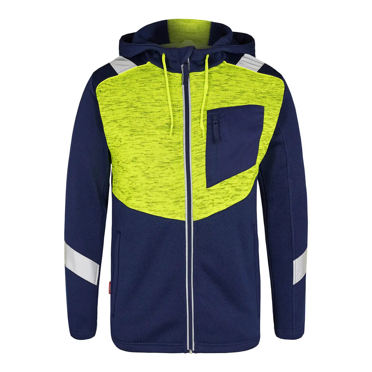 Strickjacke "8870-256" Cargo in marine/warngelb, L - Thumbnail 1