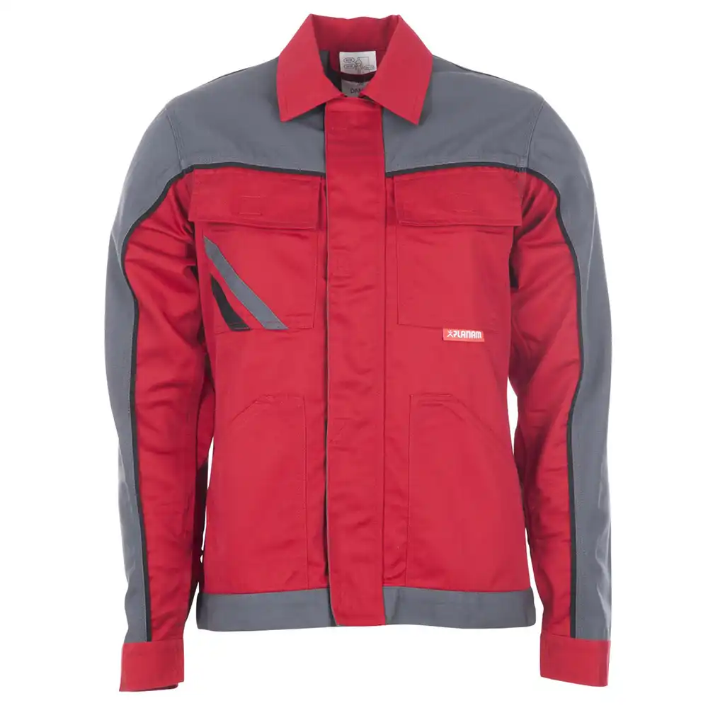 Damen Bundjacke "HIGHLINE" in rot/schiefer/schwarz, 34 - Thumbnail 1