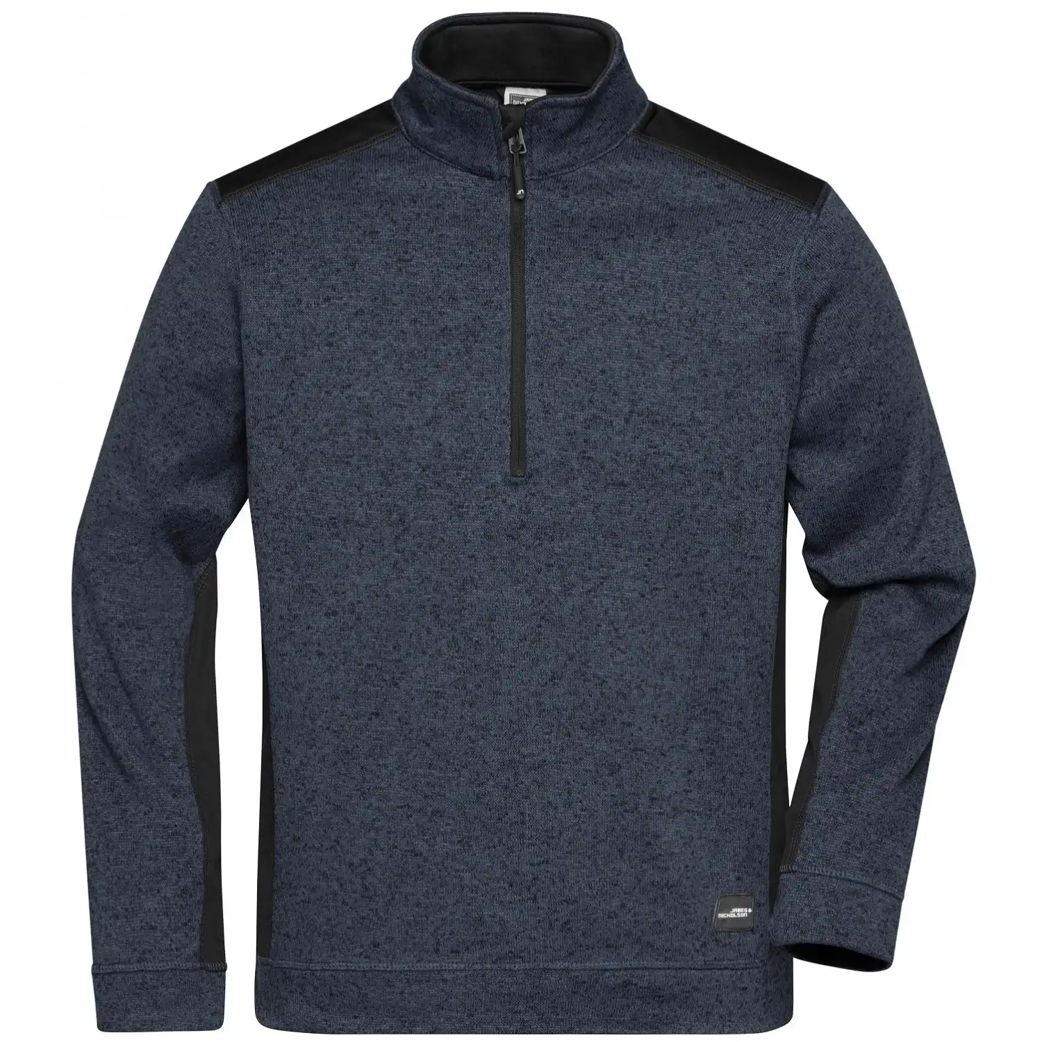 Strick Fleece Jacke "JN864" in carbon-melange/black, XS - Bild 1