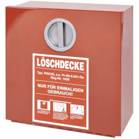 Wandbehälter für Löschdecke EN leer, Metall - Bild 1