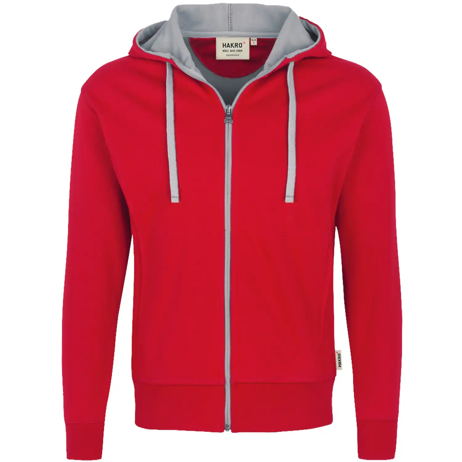 Kapuzen-Jacke Bonded 455 in XS, rot/silber - Bild 1