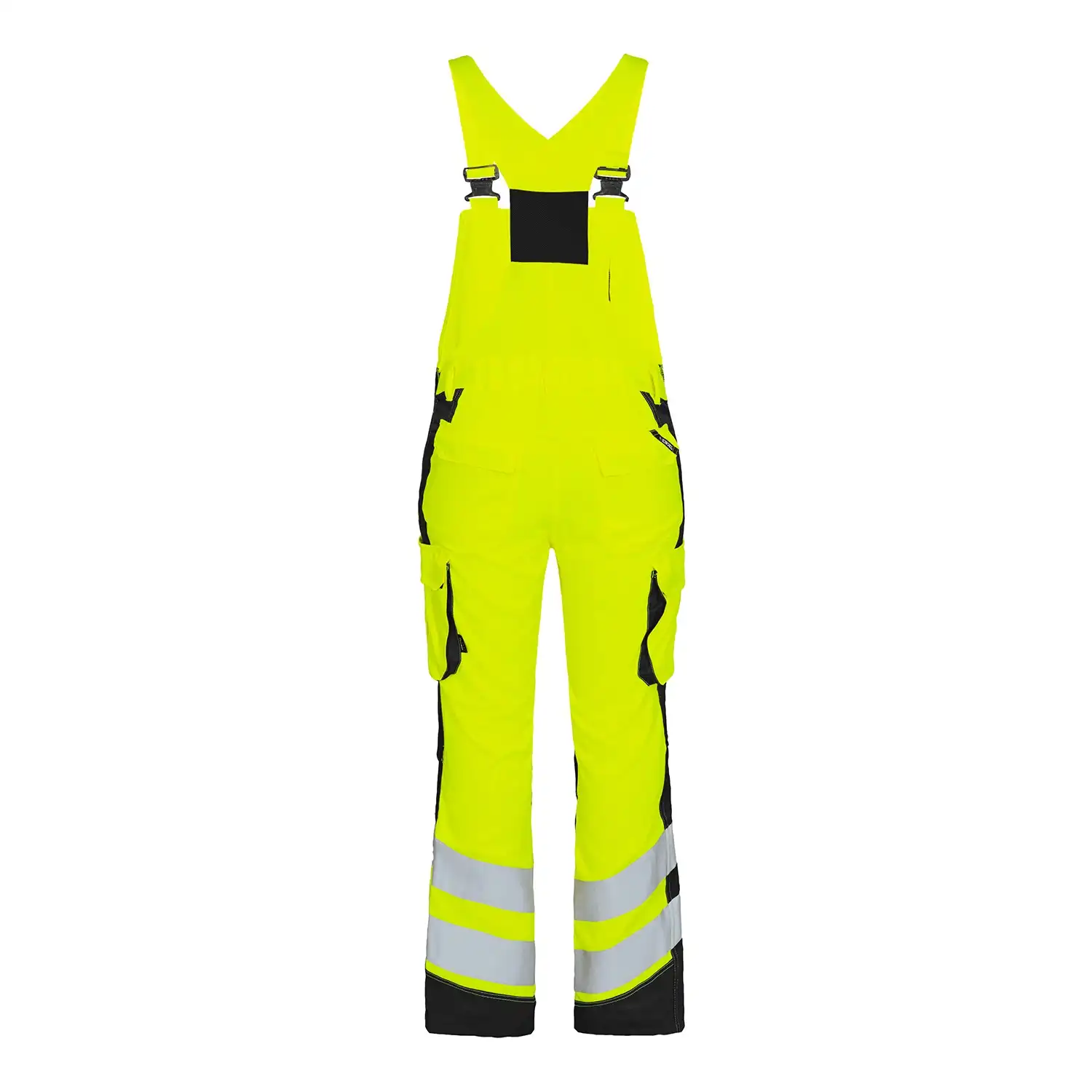 Damen Warnschutz Latzhose "3543-319" Safety Kl. 2 in gelb/schwarz, 48 - Thumbnail 2