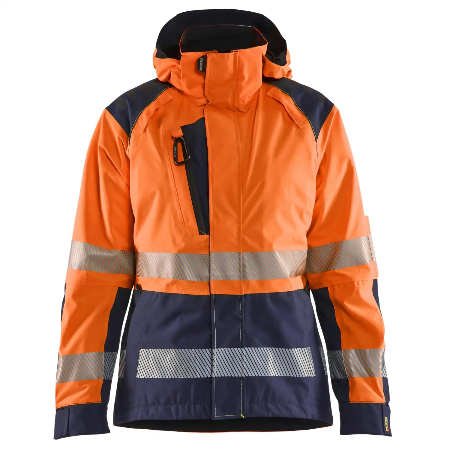 Damen Warnschutz Regenjacke Kl. 2 "4436" in orange/marine, M - Thumbnail 1
