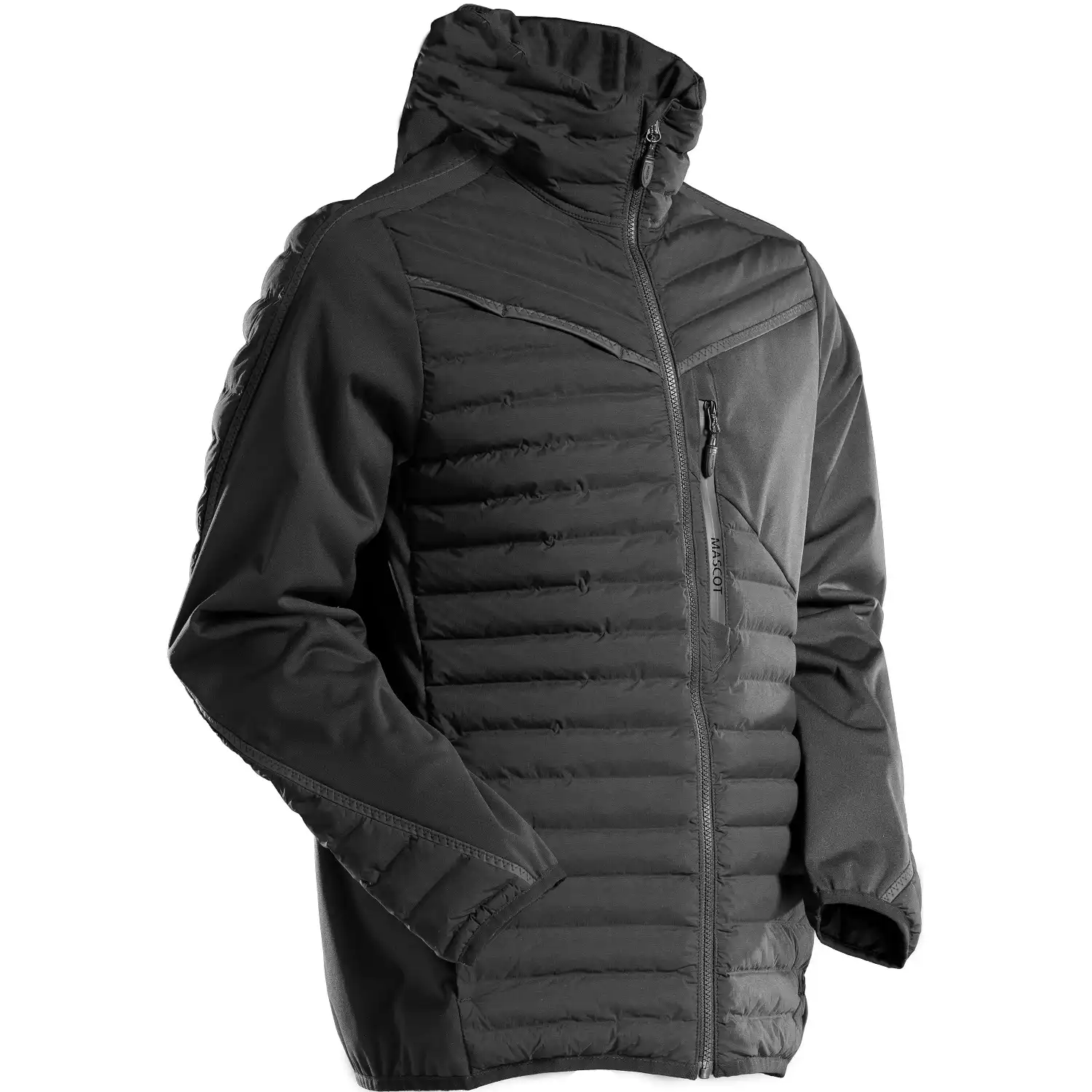 Kapuzen-Steppjacke "22215-607" Customized in schwarz, 3XL - Bild 1