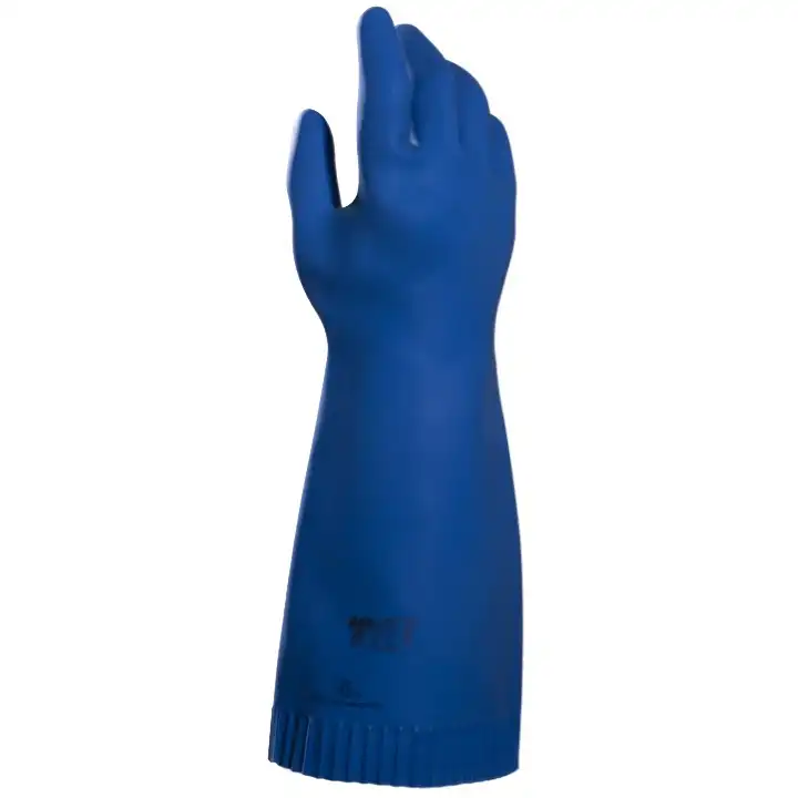 Naturlatex Chemie-Handschuhe "INDUSTRIAL" blau in 8 (M) - Bild 1