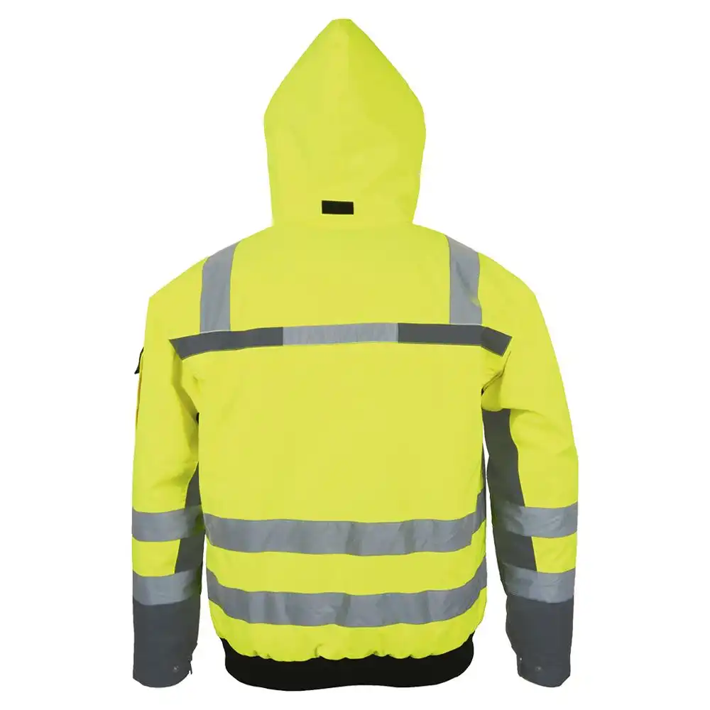 Warnschutz-Pilotenjacke Klasse 3 in gelb/grau, M - Thumbnail 2