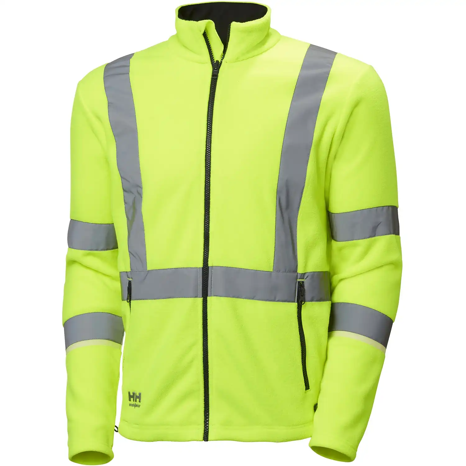 Warnschutz Fleecejacke "UC-ME" Nachtleuchtend in gelb, XXL - Thumbnail 1