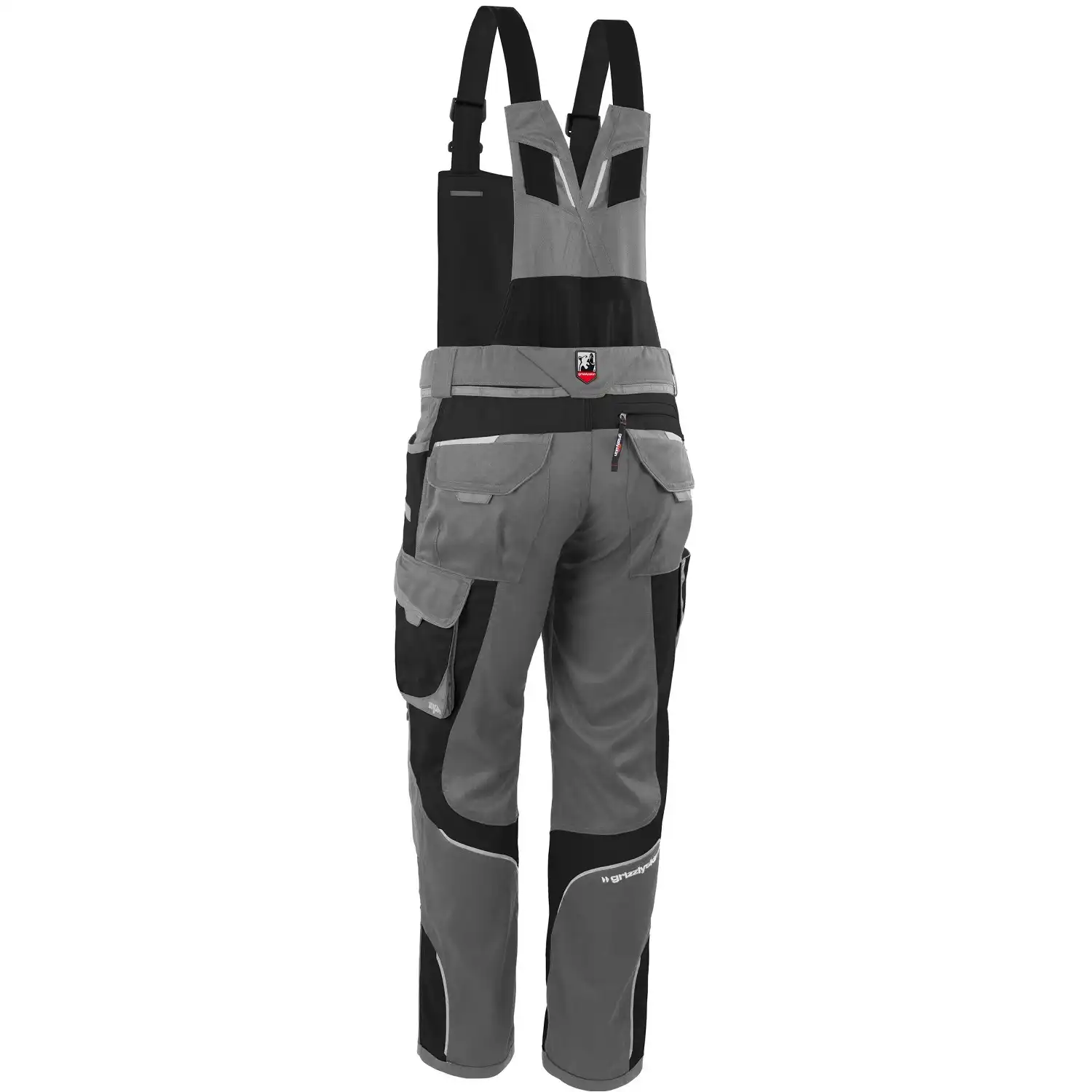 Latzhose "IRON" in grau/schwarz, S42 (kurz) - Thumbnail 2