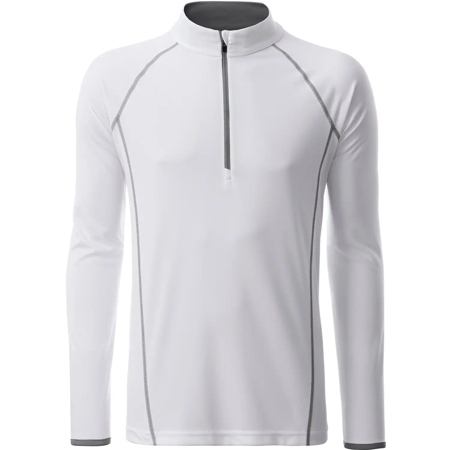 Funktionsshirt Langarm "JN498" in white/silver, M - Thumbnail 1