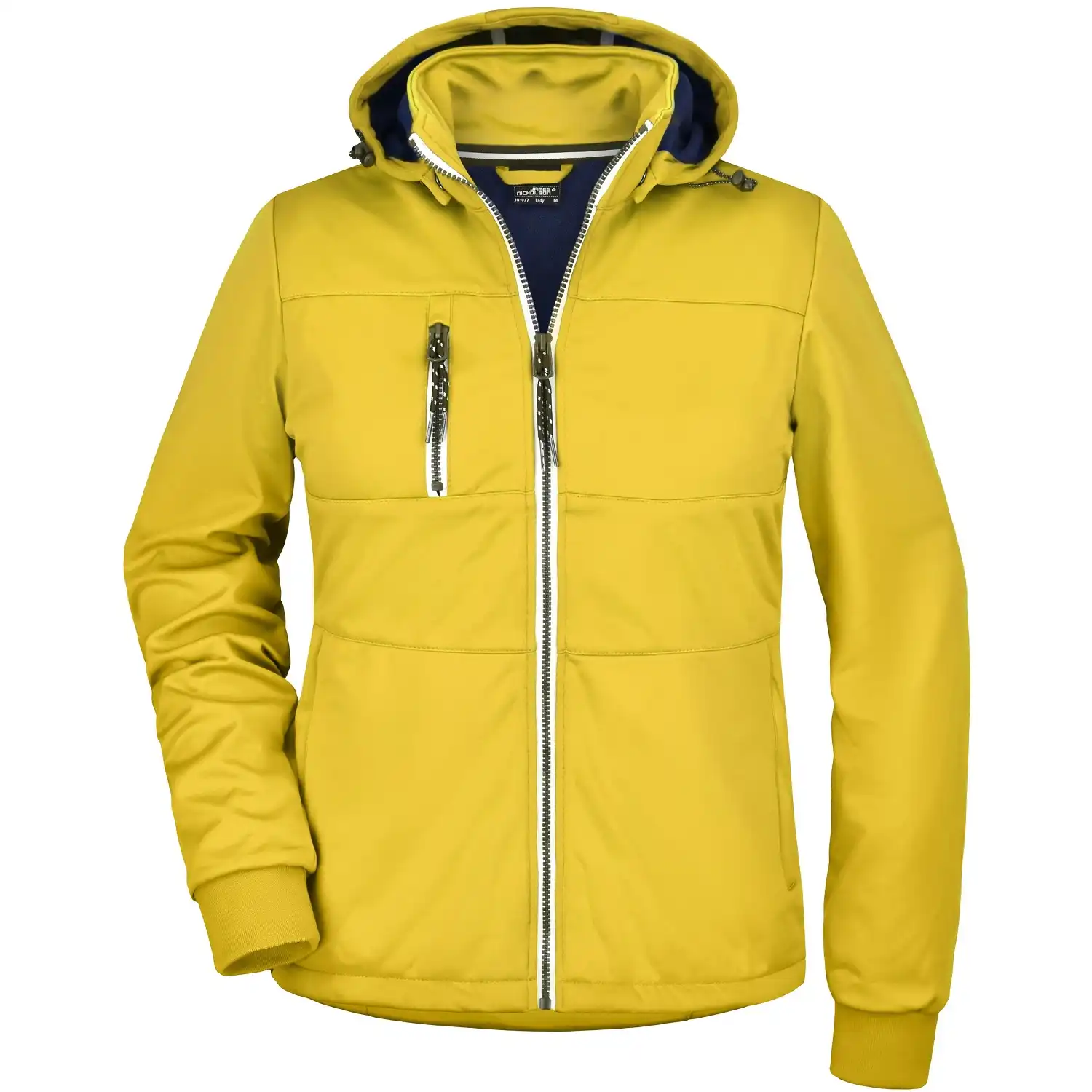 Damen Maritime Jacke "JN1077" in sun-yellow/navy/white, M - Bild 1
