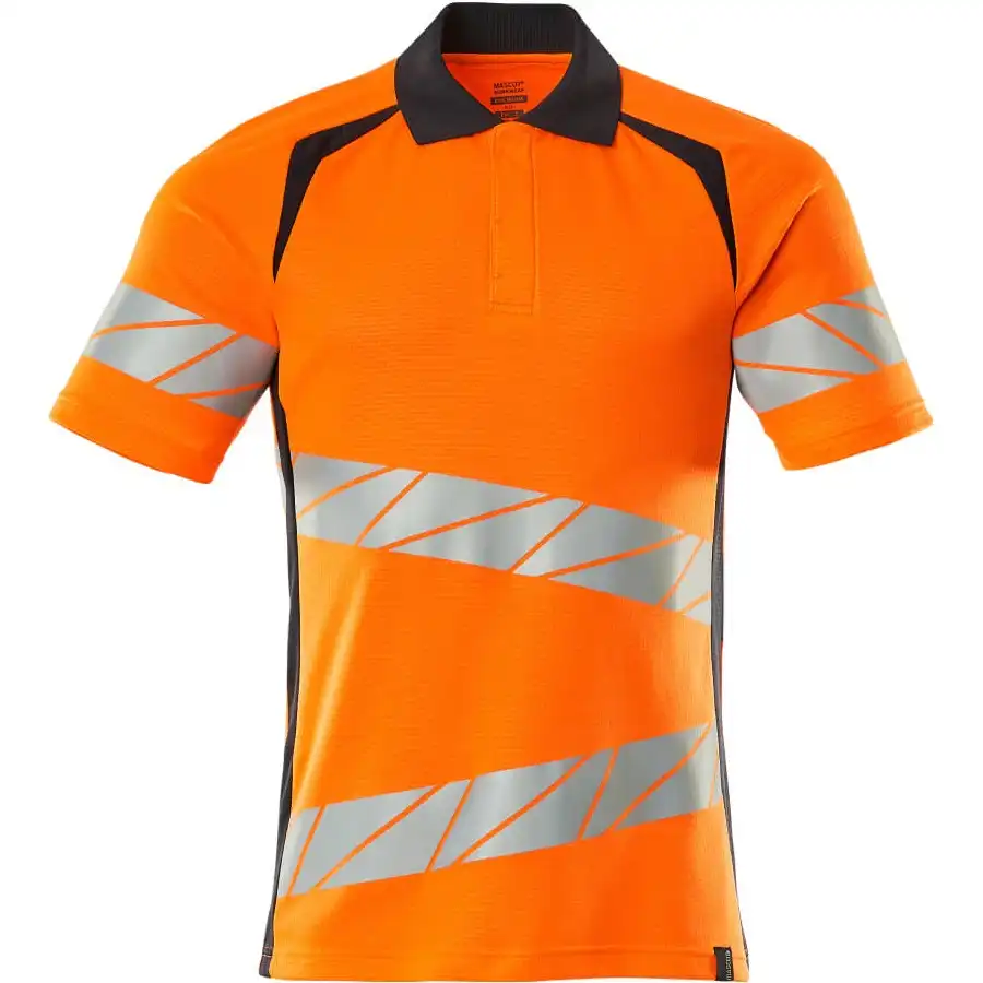 Warnschutz Polo-Shirt "ACCELERATE SAFE" UV-Schutz in orange/schwarzblau, XXL - Bild 1