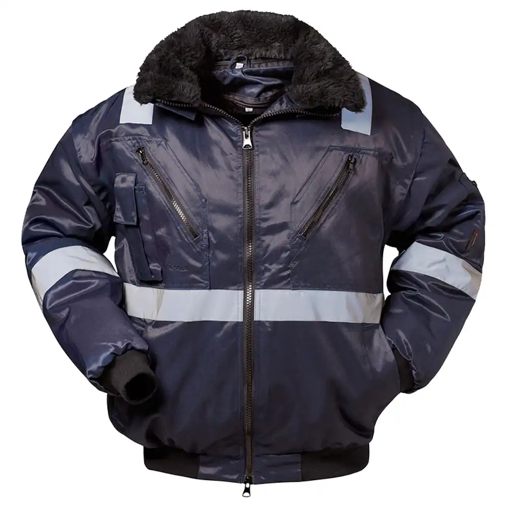 Pilotenjacke 4in1 mit Reflexstreifen "ROGNAN" marine in XXL - Bild 1