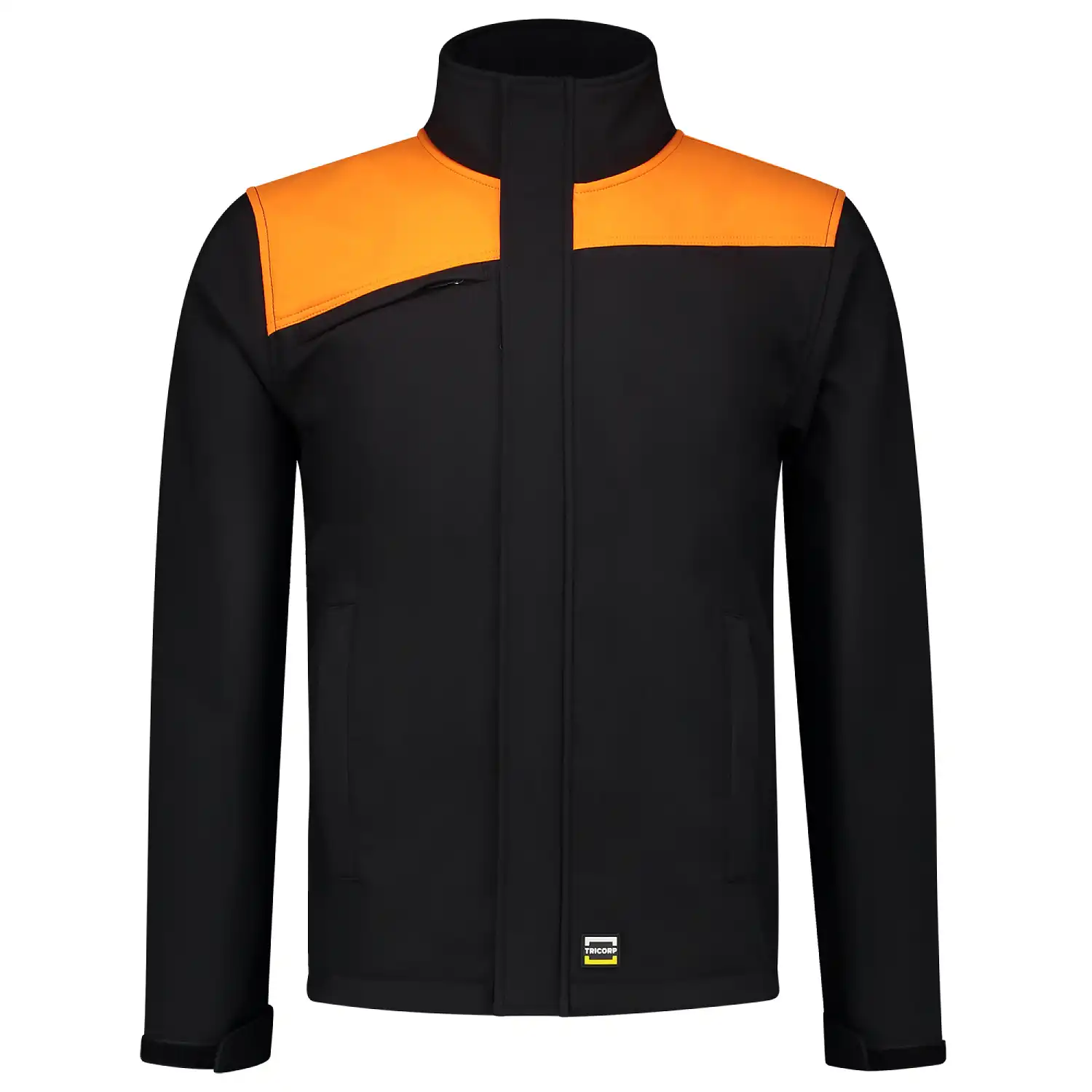 Softshelljacke Bicolor "402021" Workwear in black/orange, 4XL - Thumbnail 1