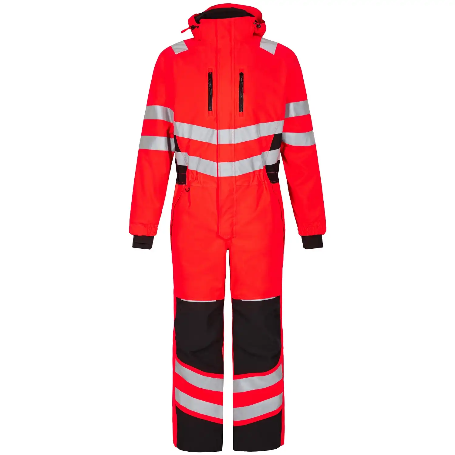 Warnschutz Winteroverall "4946-930" Safety in rot/schwarz, 3XL - Thumbnail 1