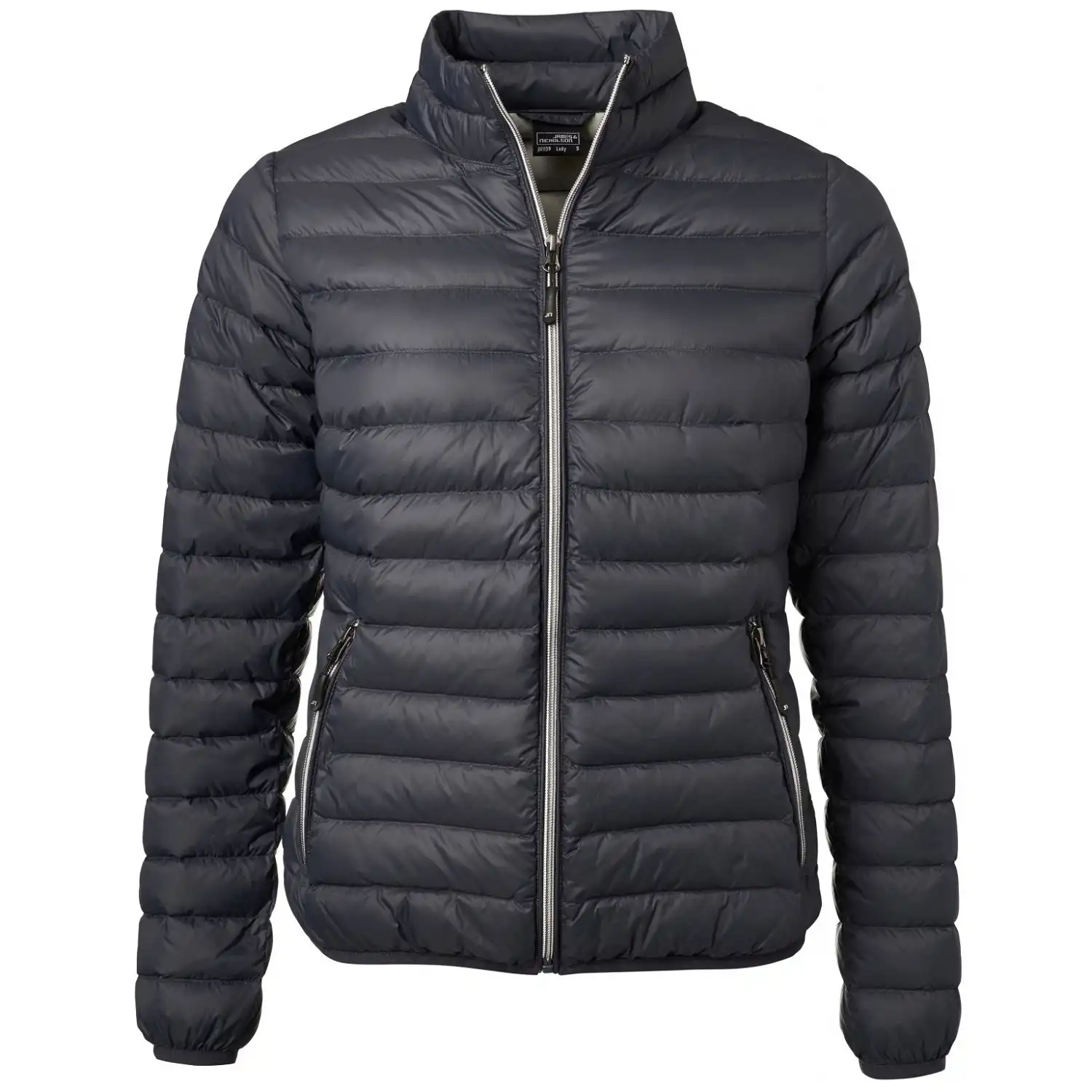 Damen Daunenjacke "JN1139" in graphite/silver, XL - Thumbnail 1
