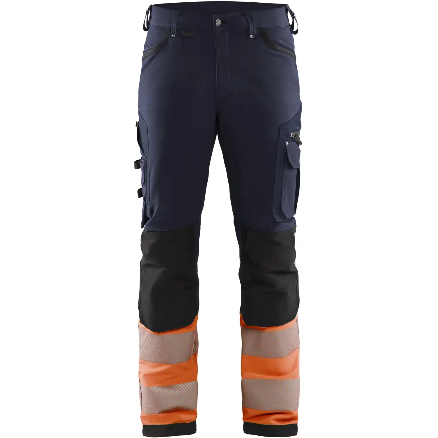 Warnschutz Stretch-Bundhose Kl. 1 "1193"  in marine/orange, C144 - Thumbnail 1