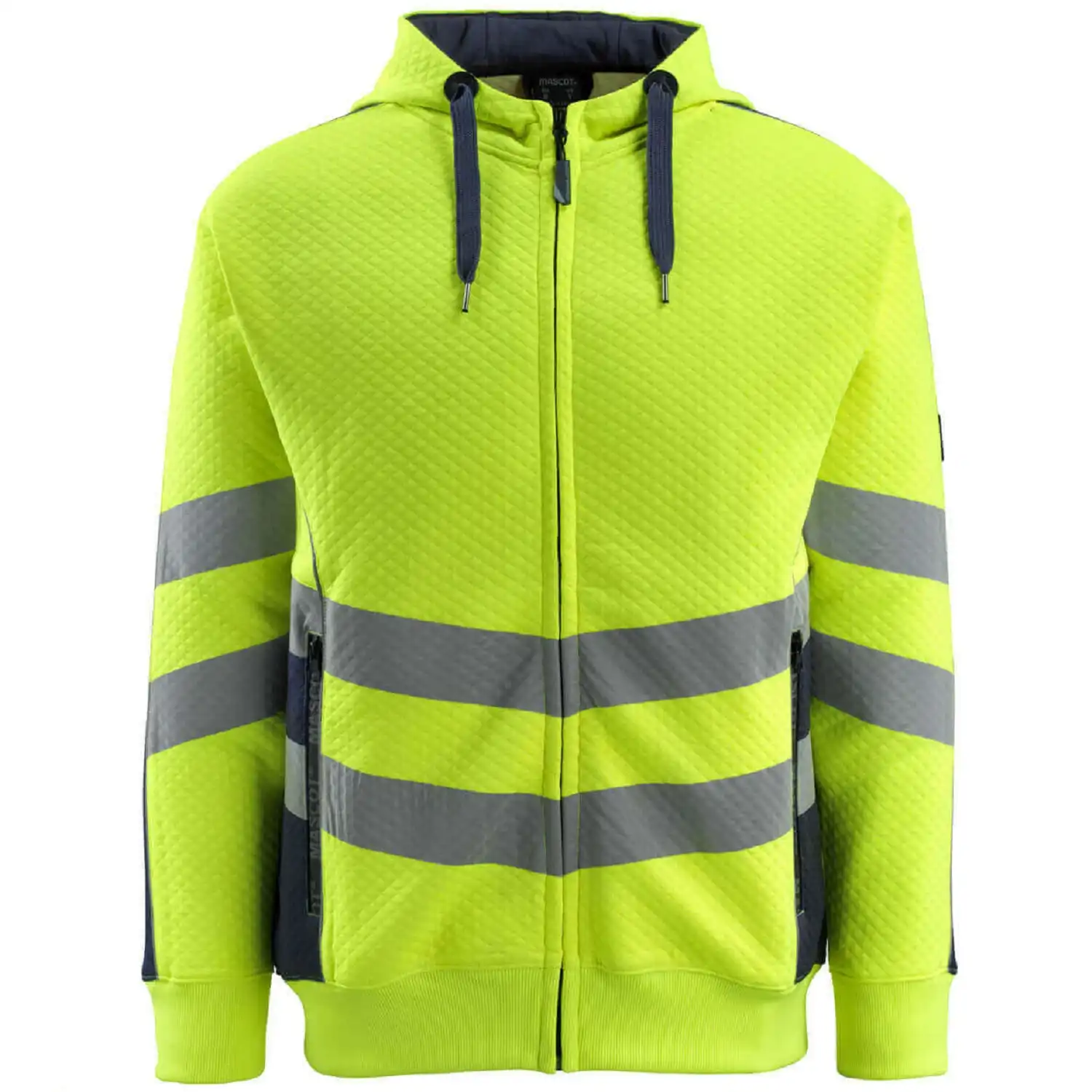 Warnschutz Kapuzensweatshirt "CORBY" Safe Supreme UV-Schutz in gelb/schwarzblau, XXL - Bild 1