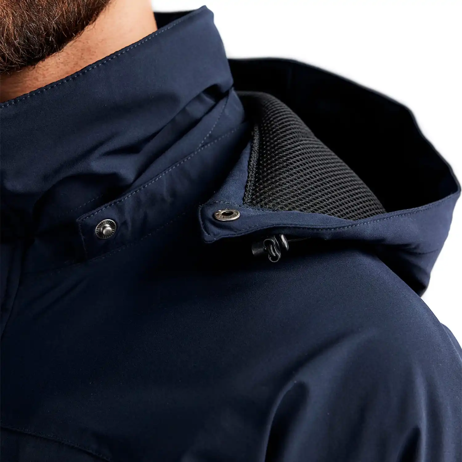 Stretch Winterjacke "4484" in Dunkelmarine/Schwarz, L - Thumbnail 6