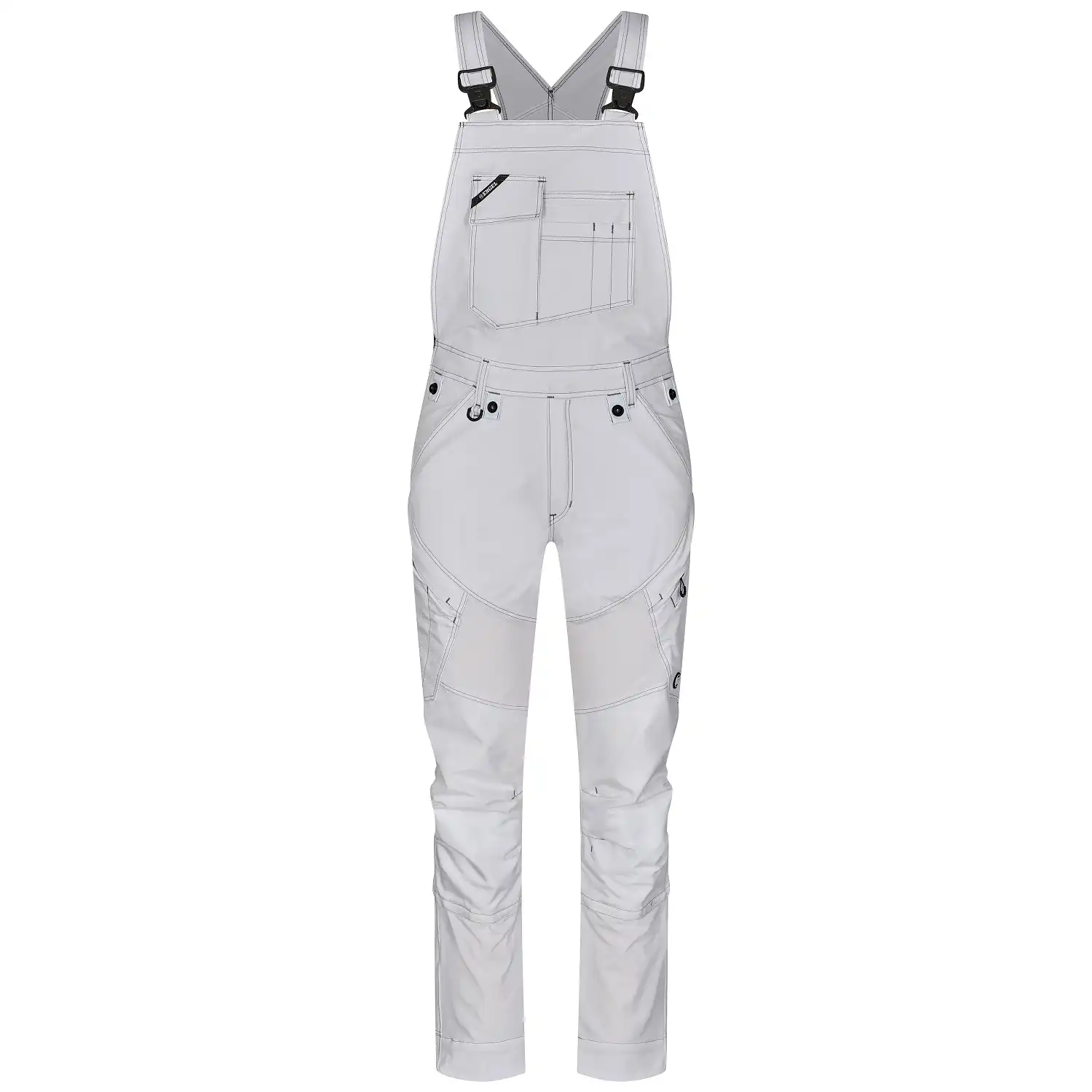 Handwerker Latzhose "3369-317" X-treme in 48, Weiß - Bild 1