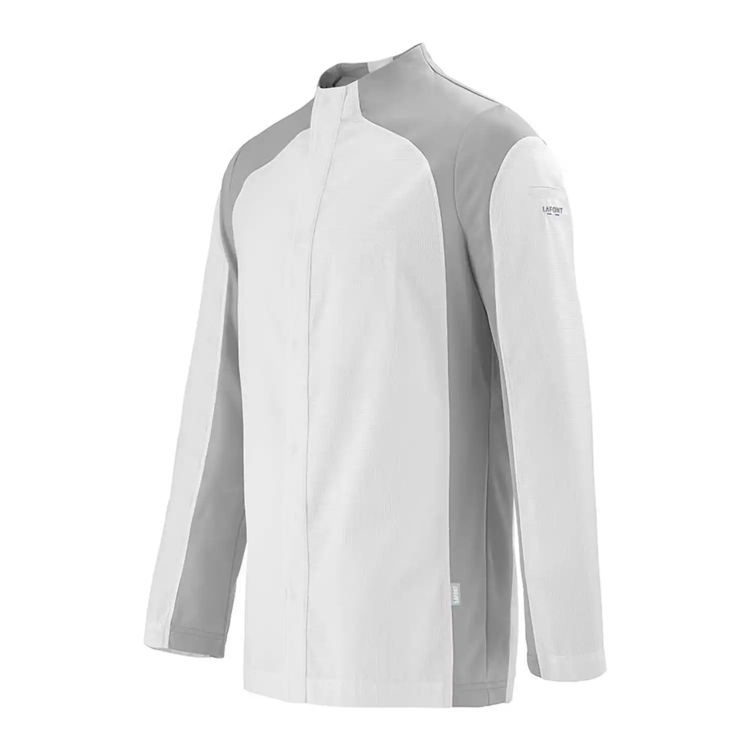 Kochjacke "FRENESIE" in weiß/grau, L - Thumbnail 3