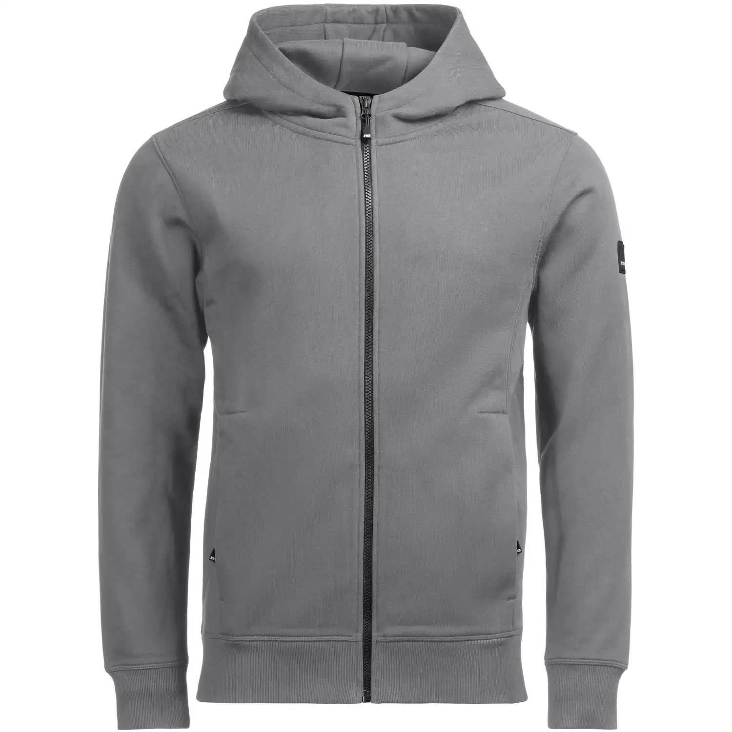 Kapuzen-Sweatjacke "QUENTIN" in grau, L - Thumbnail 1