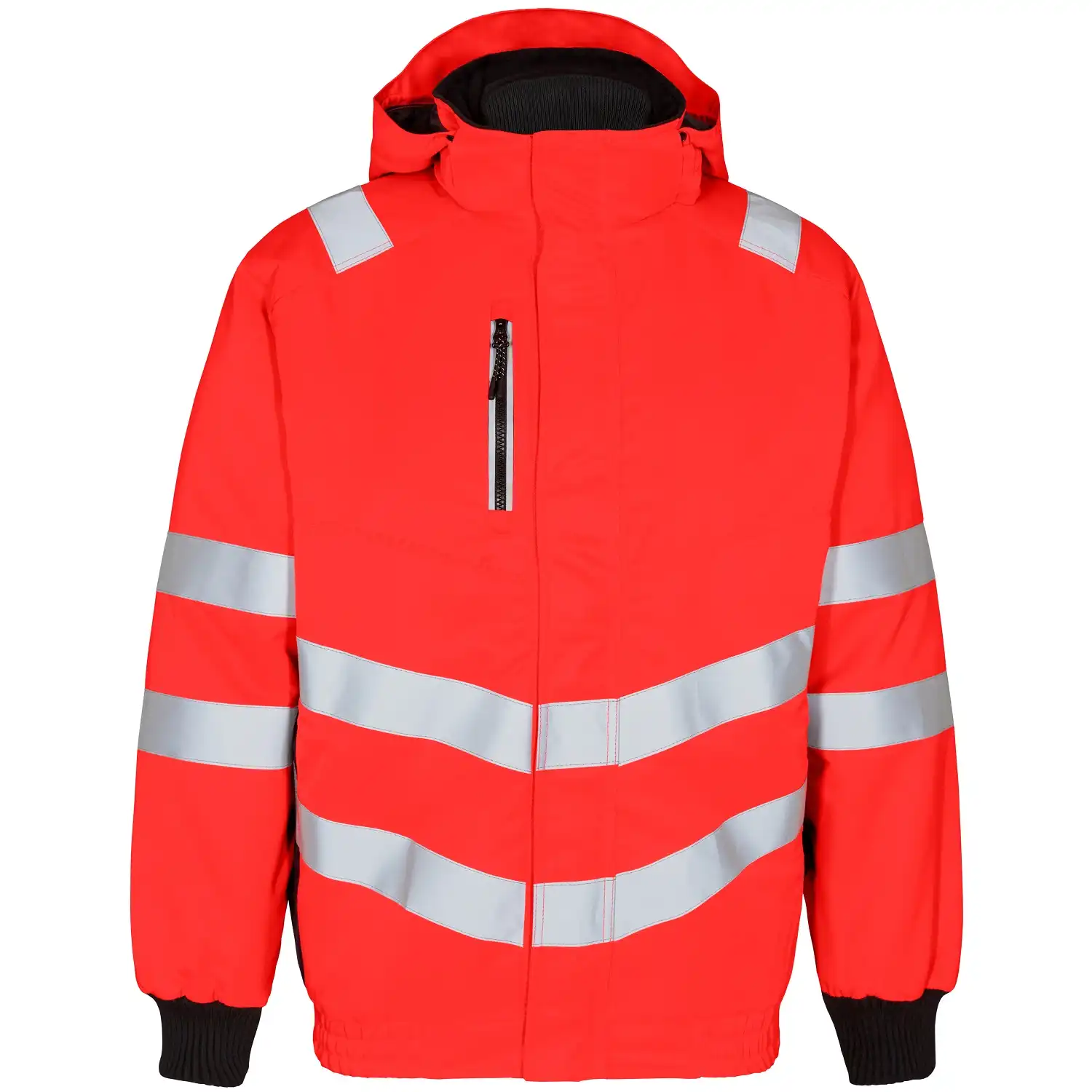 Warnschutz Pilotenjacke "1247-935" Safety in rot/schwarz, S - Bild 1