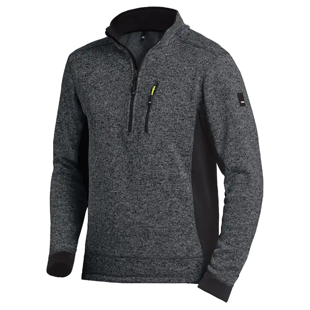 Strick-Fleece-Troyer "PATRICK" in anthrazit/schwarz, XXL - Thumbnail 1