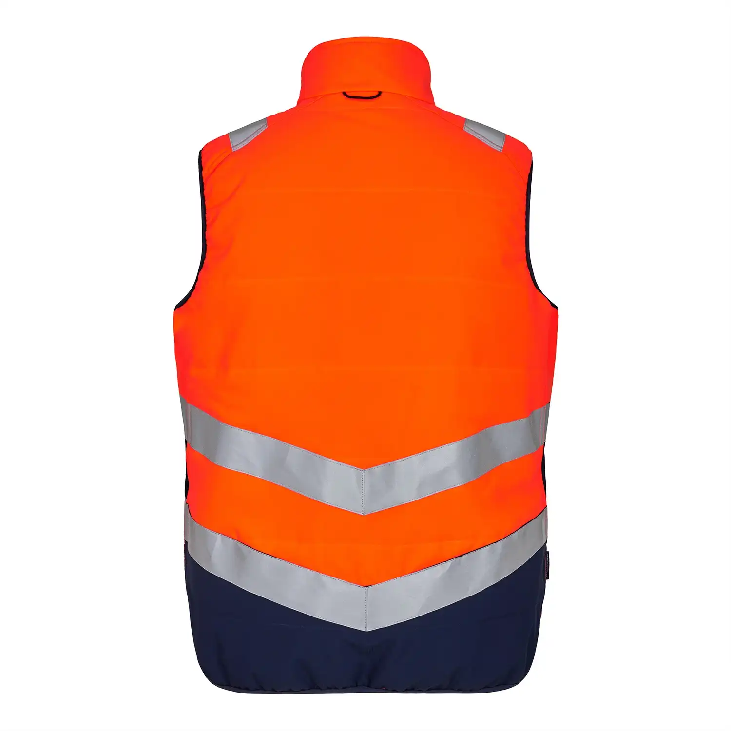 Zip-In Warnschutz Steppweste "5159-158" Safety Kl. 1 in orange/marine, XL - Thumbnail 2