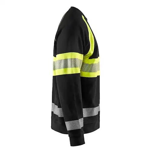 Warnschutz Pullover "3359" in schwarz/gelb, 4XL - Thumbnail 4