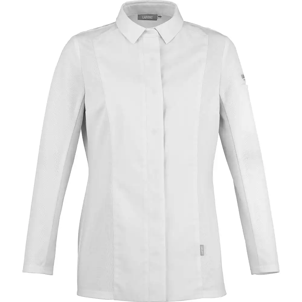 Damen Kochjacke "CHIVES2" in L, Weiß - Thumbnail 1