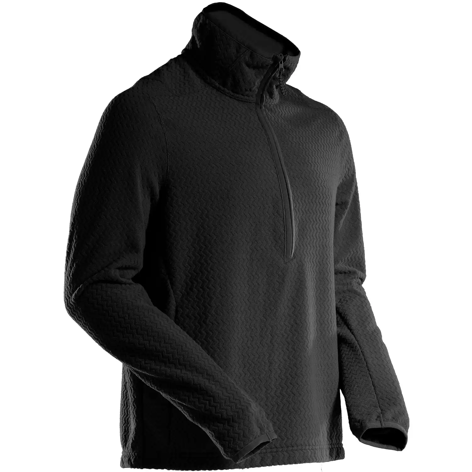 Microfleece Zip-Sweatshirt "22703-639" in schwarz, L - Bild 1