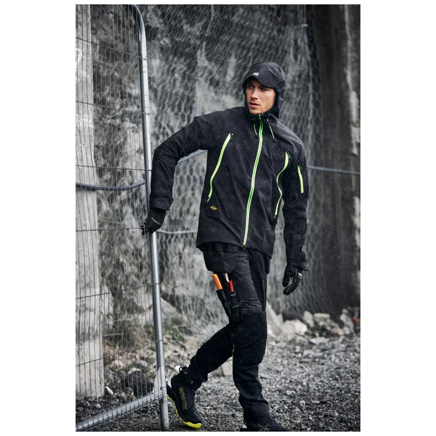 Softshelljacke "FlexiWork" in stahlgrau/schwarz, XS - Thumbnail 4