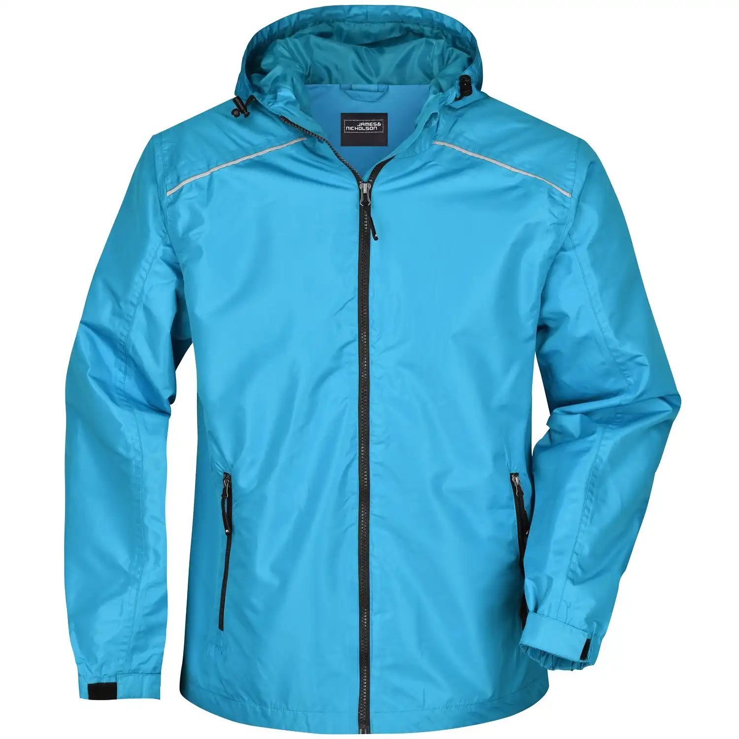 Regenjacke "JN1118" in turquoise/iron-grey, XL - Bild 1