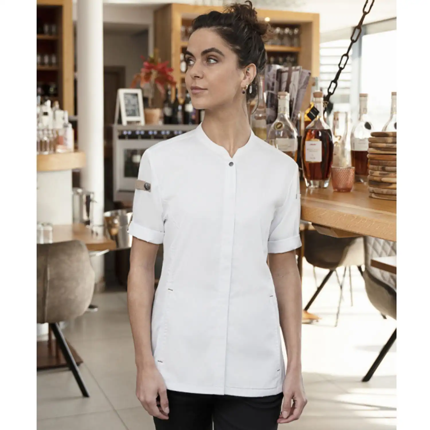 Damen Kochjacke "JF 27" in 48, Weiß - Thumbnail 6