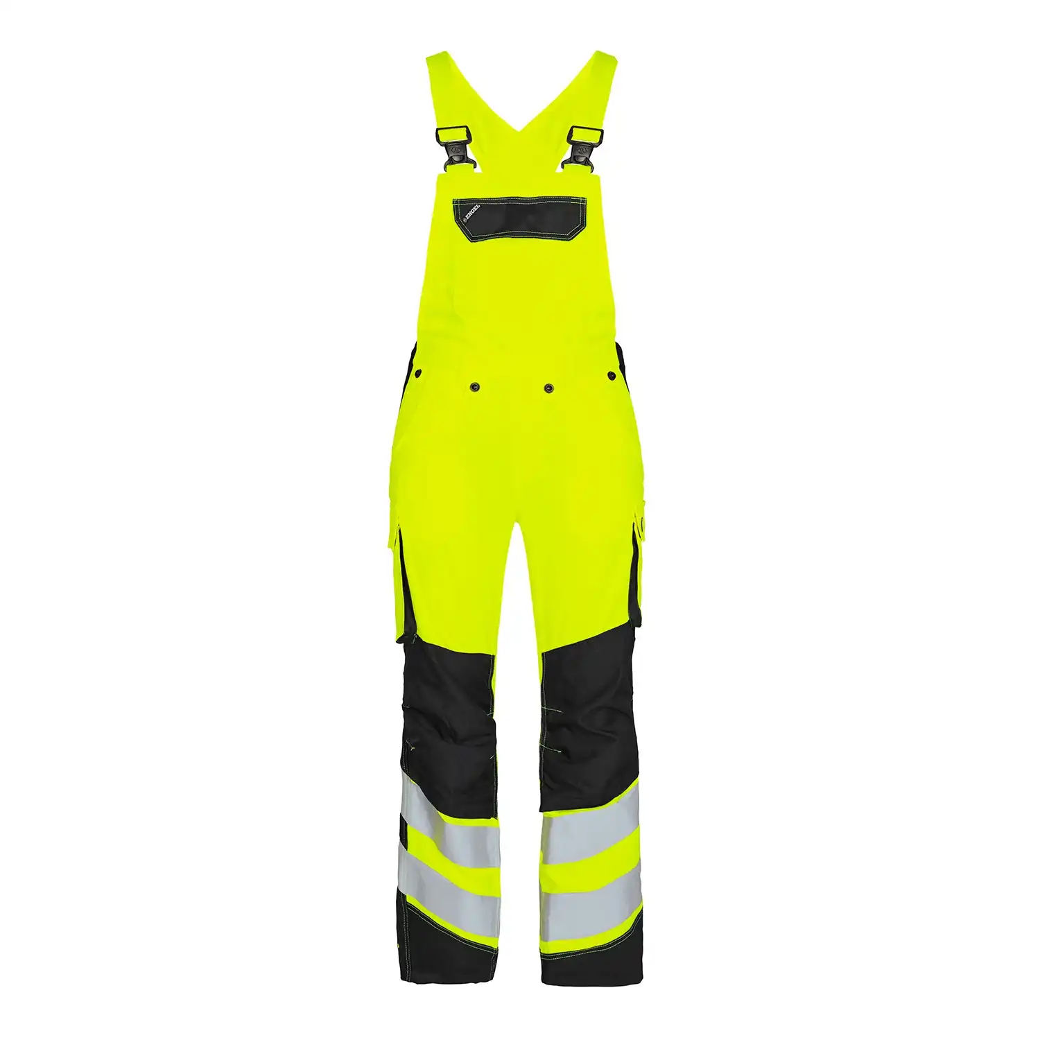 Damen Warnschutz Latzhose "3543-319" Safety Kl. 2 in gelb/schwarz, 48 - Thumbnail 1