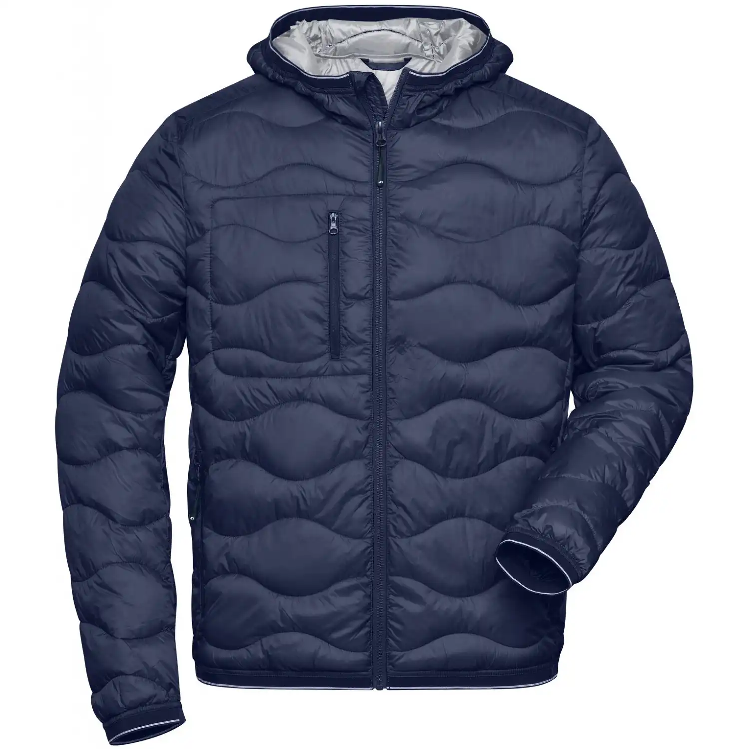 Steppjacke wattiert "JN1156"-Daiber in navy/silver, 3XL - Thumbnail 1