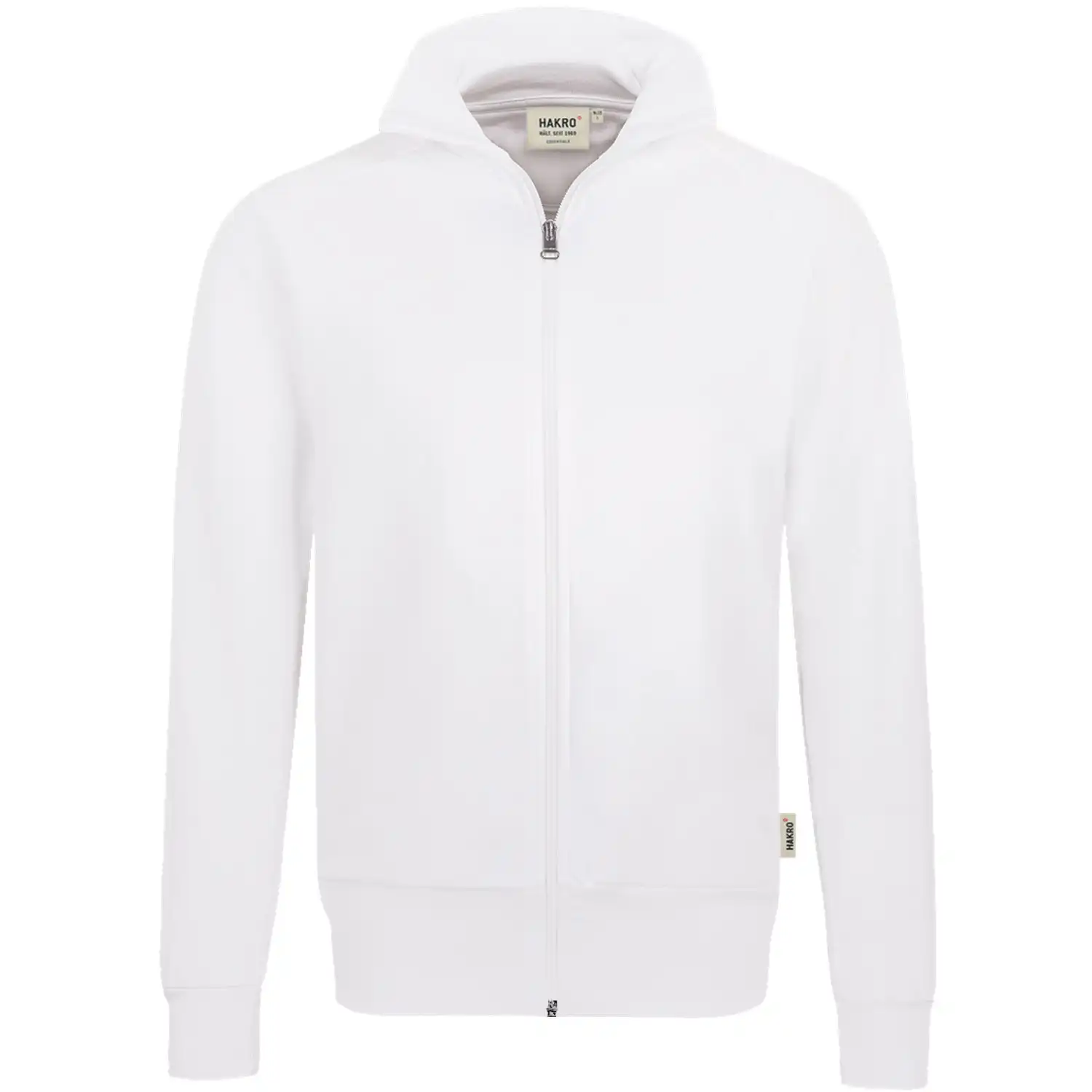 Sweatjacke "COLLEGE" 606 mit Reißverschluss in L, Weiß - Bild 1