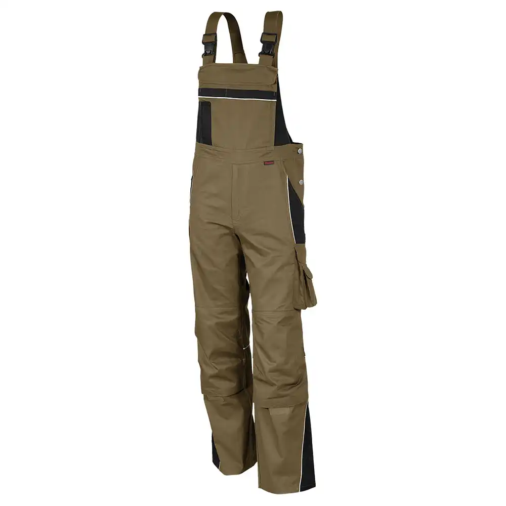 Latzhose „pro mg 245" in khaki/Schwarz, 66 - Bild 1