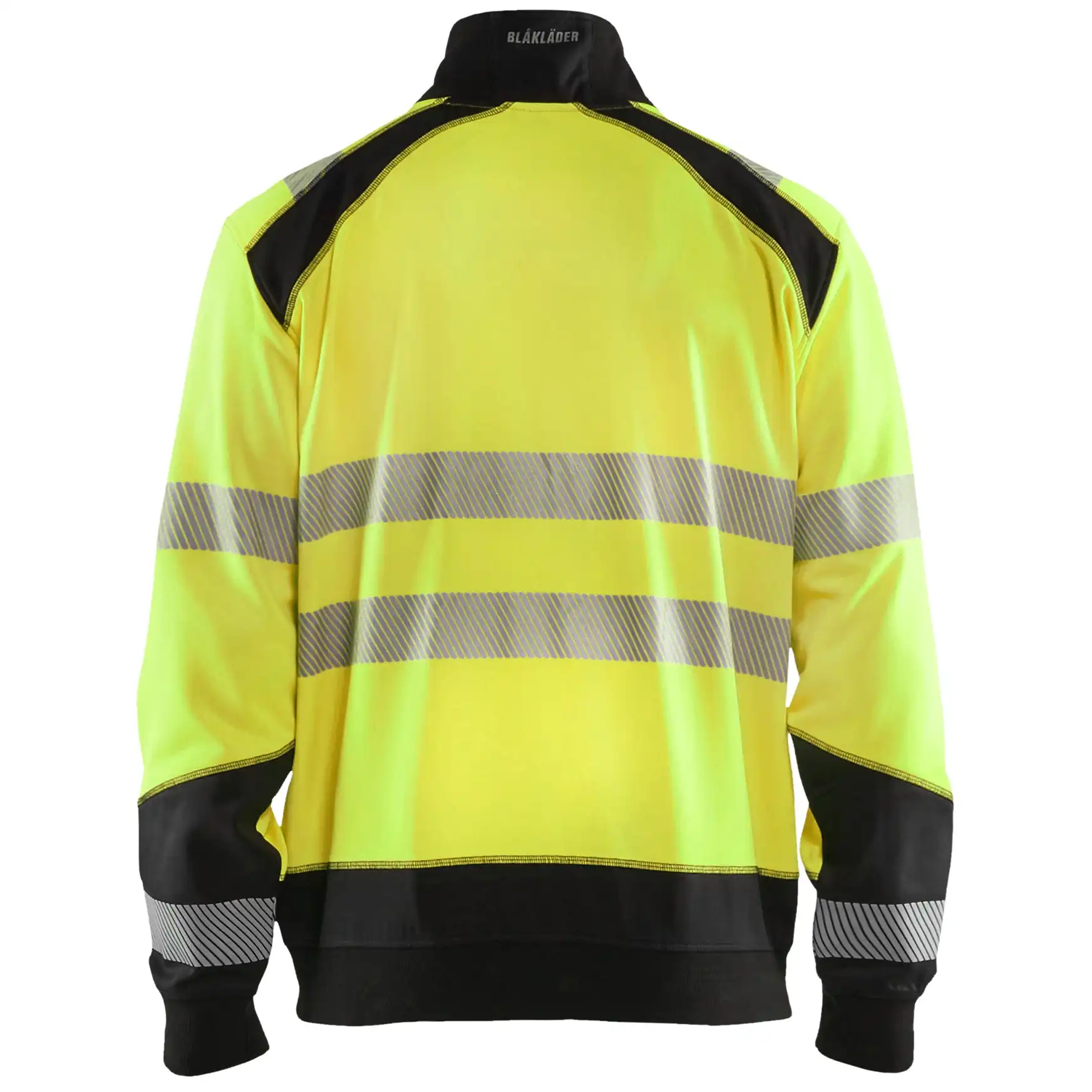 Warnschutz Sweatjacke "3558" in gelb/schwarz, L - Thumbnail 2